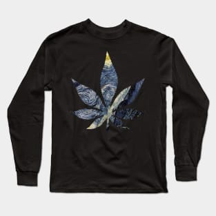 starry night weed Long Sleeve T-Shirt